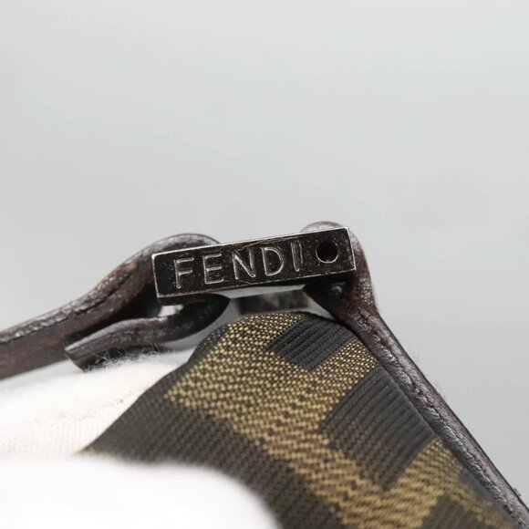 FENDI Zucca Canvas Tote Bag Black Brown Auth - Picture 11 of 16